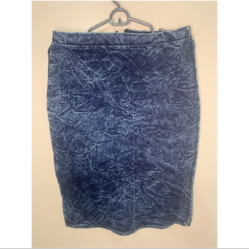 Pencil denim skirt